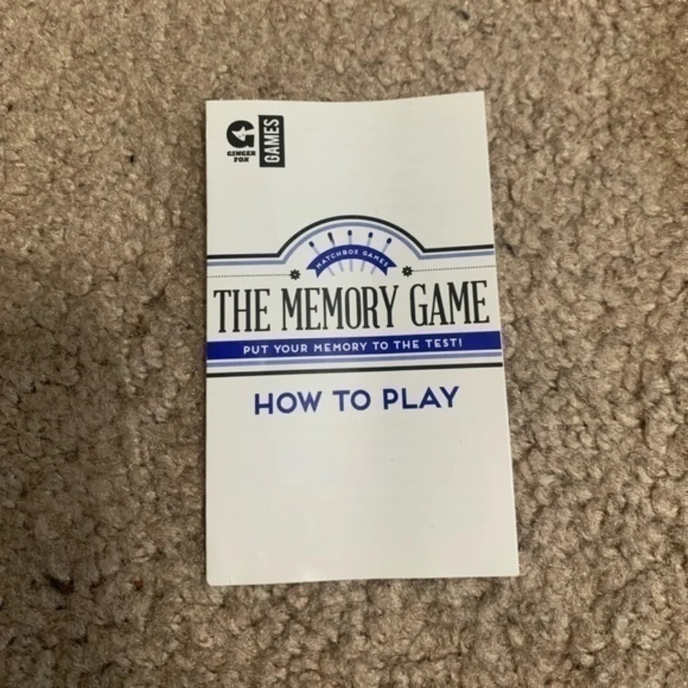 The Memory Game New never used‎